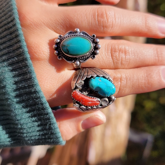 Navajo Signed Ring Sterling - Picture 4 of 6